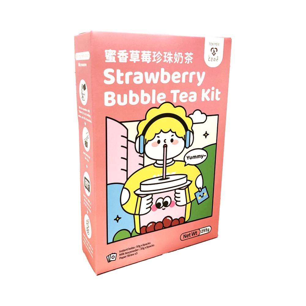 Tokimeki Bubble Tea Kit Strawberry 255g
