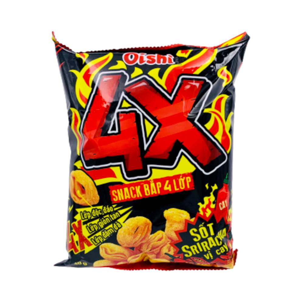 OISHI 4X Pálivé Křupky s Příchutí Srirachi 40g*
