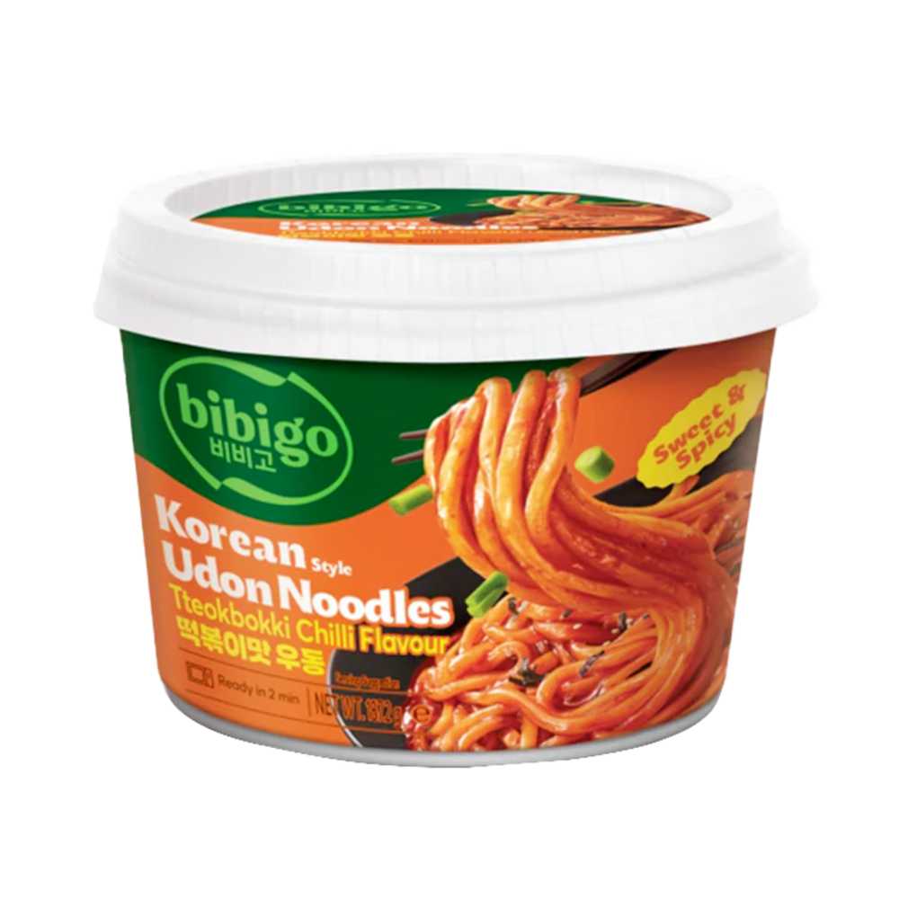 BIBIGO Udon Noodles Topokki Chilli Sauce 187,2 g